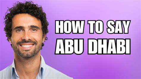 pronounce abu dhabi youtube.